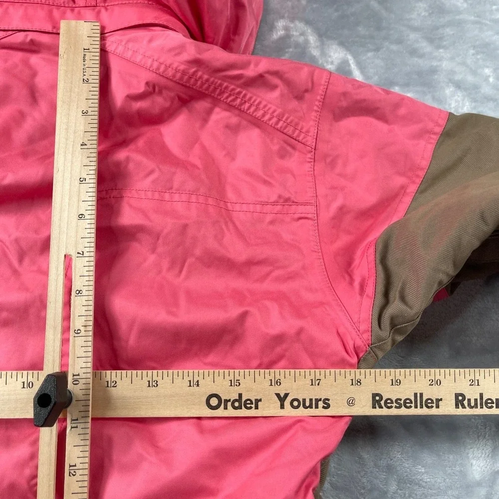 Obermeyer Ski Jacket Girls Size 12 Pink Brown Waterproof Adjustable Hood